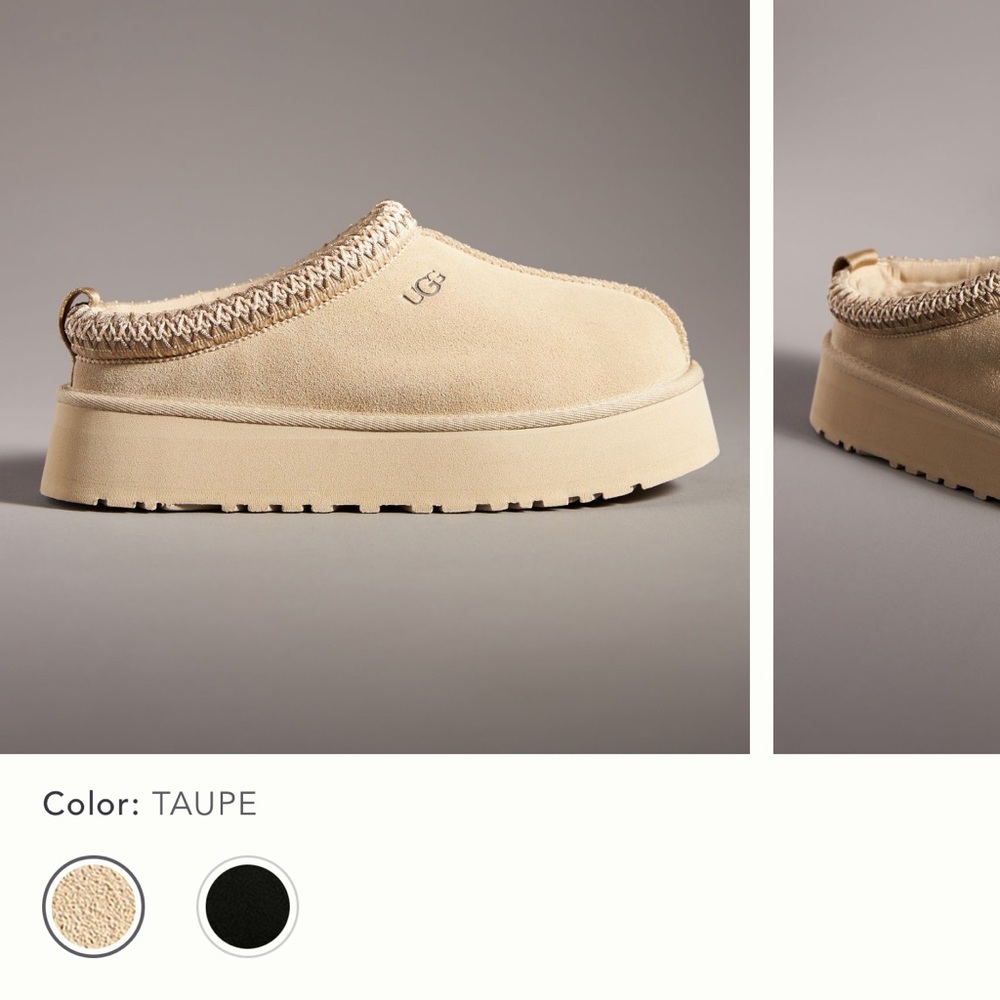 Ugg Tazz platform slippers in mustard seed